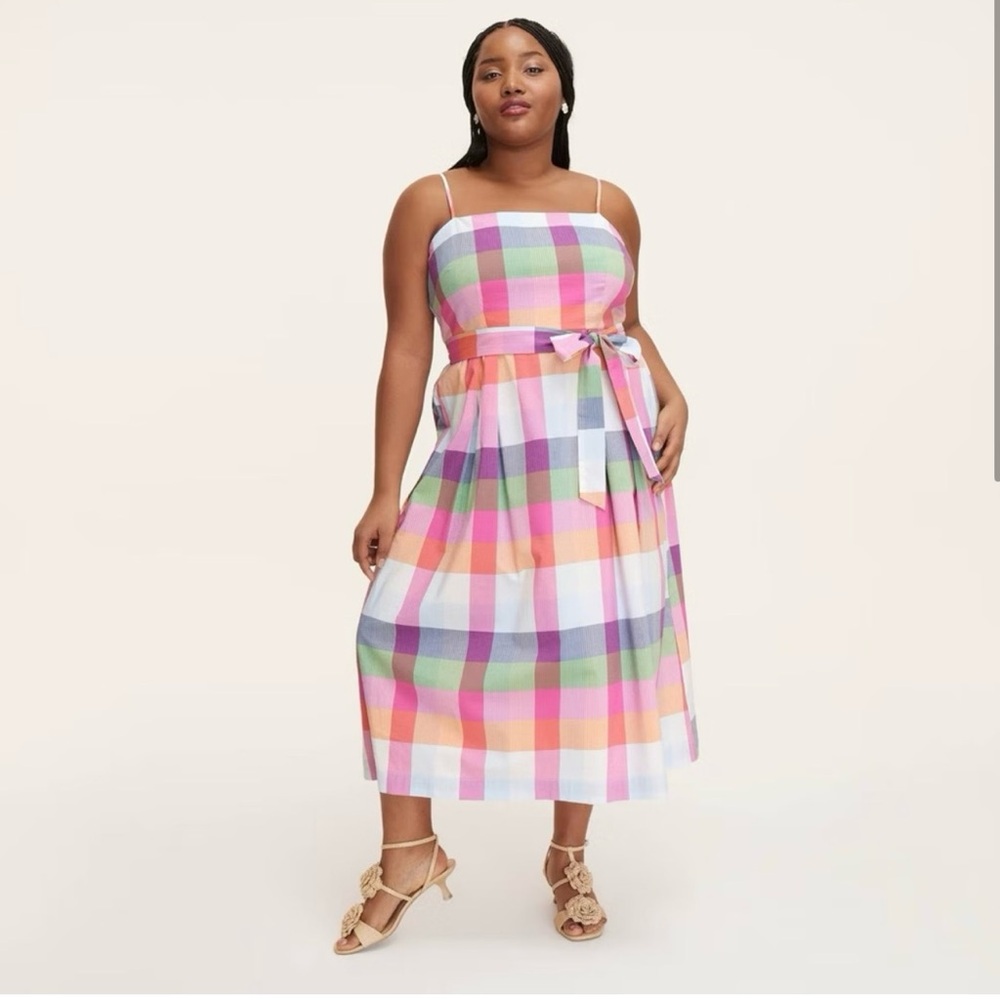 Kate Spade X Target Plaid Tie Midi Dress